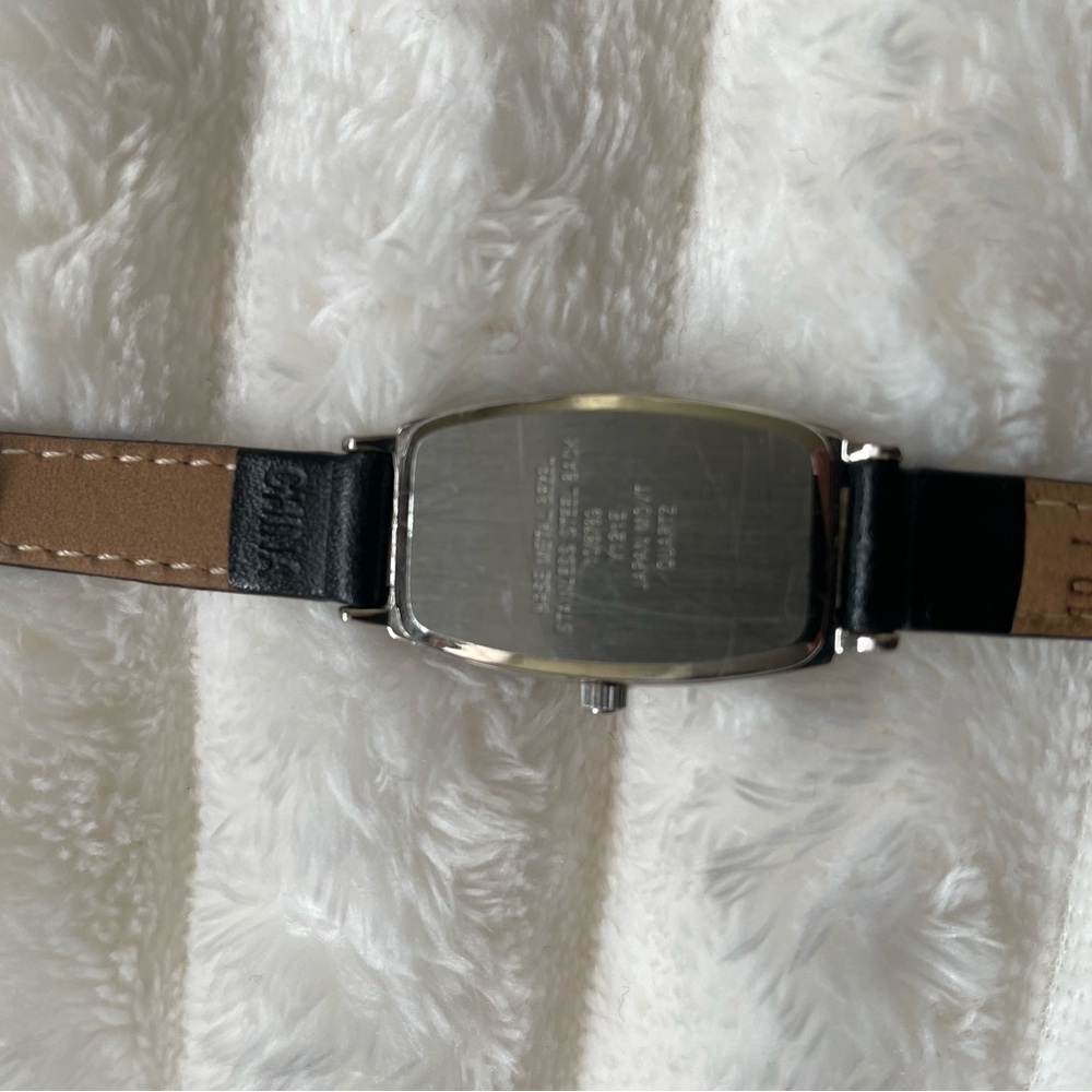Anne Klein Diamond Black Leather Strap Watch-like new! - Picture 7 of 9